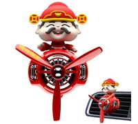Ambientador para coche piloto,Ambientador para coche de hélice | Clip difusor de hélice giratoria God of Wealth | Clip de salida de aire acondicionado, elegante perfume con clip de ventilación para el
