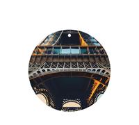 Ambientador para colgar cuadros de la Torre Eiffel de París, tarjetas redondas de fragancia de lavanda para interiores de automóviles, paquete de 10/24 tarjetas