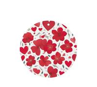 Ambientador para el día de San Valentín con estampado de flores de corazón rojo, 10 piezas, hojas aromáticas para coche, hojas de ambientador con cuerda para coche y hogar