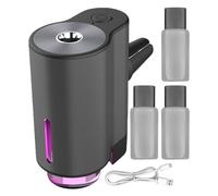 Ambientador para rejilla eléctrica, ambientador para boquilla de coche | Difusor de aceite inteligente con clip de ventilación recargable | Fragancia interior de coche con atomizador ultrasónico en