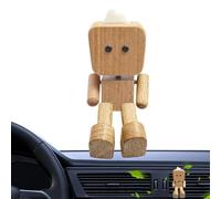 Ambientador Para Rejillas De Aire Del Coche - Clips Perfumados De Robot De Madera,Decoración Aromática Interior Para Coche, Hogar, Cocina, Habitación Y Baño