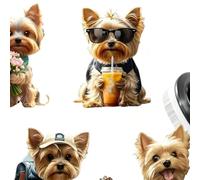 Ambientador Para Rejillas De Ventilación Del Coche,2D De Acrílico En Forma De Perro Lindo Con Fragancia Sólida | 4 Piezas Ambientador Coche Forma Perro Lindo - Para Oficina Cocina Hogar Camión AC Auto