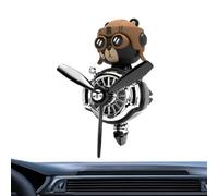 Ambientador pequeño para aviones | Clip de aromaterapia para coche de oso | Ambientador de aire para coche | Difusor de fragancia de avión pequeño con diseño de piloto de oso | Ambientador de