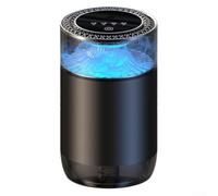 Ambientador recargable para coche con diseño de cascada, para sensor de vibración inteligente, difusor de aroma, niebla ultrafina para portavasos, aleación de aluminio, incluye aceite esencial de 50
