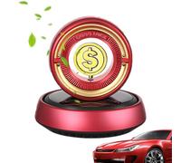 Ambientador solar para automóvil | Difusor giratorio de monedas para automóvil con rotación solar, eliminador de olores de coche y luchador de olores, fragancia de coche, accesorios de coche
