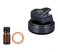 Ambientador solar para coche con adorno giratorio de aromaterapia y 4 aromas naturales para difusión y eliminación continua de aromas (marino)