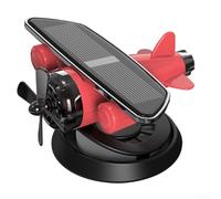 Ambientador solar para coche con difusor de perfume giratorio de 360 grados, aromaterapia automática para salpicadero y control de habitación (rojo)