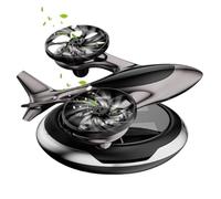 Ambientador solar para coche, Difusor de aire solar para coche | Difusor de aromaterapia para coche giratorio con energía solar - El coche bimotor del avión huele el ambientador de aire, purificador d