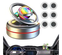 Ambientador solar para coche, difusor de perfume giratorio para coche, funciona con energía solar, aromaterapia multifuncional, bajo ruido, ahorro de energía para camión, automóvil, automóvil