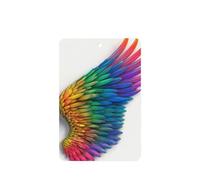 Ambientadores 3D coloridos para coche, diseño de alas de arco iris, 4 unidades, tarjetas perfumadas colgantes, tarjetas perfumadas para coche, tabletas de aromaterapia