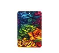 Ambientadores abstractos de rosas arcoíris florales para coche, 4 unidades, tarjetas perfumadas colgantes, tarjetas perfumadas para coche, tabletas de aromaterapia
