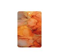 Ambientadores abstractos de tinta alcohólica naranja y dorado para coche, 4 unidades, tarjetas perfumadas colgantes, tarjetas perfumadas para coche, tabletas de aromaterapia