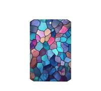 Ambientadores abstractos de vidrieras con mosaico azul, verde azulado, morado, 4 unidades, tarjetas perfumadas colgantes, tarjetas perfumadas para coche, tabletas de aromaterapia