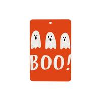 Ambientadores blancos de fantasmas de dibujos animados para Halloween, 4 unidades, tarjetas perfumadas colgantes, tarjetas perfumadas para coche, tabletas de aromaterapia