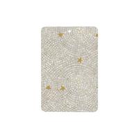 Ambientadores circulares de mosaico en color crema dorado claro, 4 tarjetas perfumadas colgantes, tarjetas perfumadas para coche, tabletas de aromaterapia