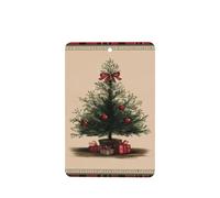 Ambientadores clásicos de árbol de Navidad vintage a cuadros rojos y negros, 4 tarjetas perfumadas colgantes, tarjetas perfumadas para coche, tabletas de aromaterapia
