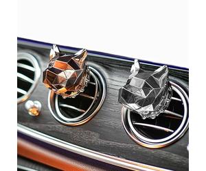 Ambientadores Clips de ventilación Fragancia de coche Geometría Lobo Ventilación Geometría Lobo Interior del Coche Bálsamo Sólido Perfume Cabeza de Lobo Decoraciones