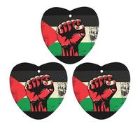 Ambientadores colgantes de larga duración, diseño de bandera palestina, derechos humanos, 3 piezas, ambientadores automáticos, tabletas de aromaterapia, espejo retrovisor, accesorios interiores