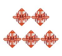 Ambientadores colgantes para automóvil, tarjeta de regalo con cinta roja, ambientadores para coche, decoración interior, tarjetas aromáticas para espejo retrovisor, accesorios para automóvil, 5