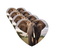 Ambientadores colgantes para coche, 4 unidades, con fragancia, tarjetas perfumadas, en forma de corazón, tabletas de aromaterapia, elefante, 1 ambientador de coche para espejo interior de coche,