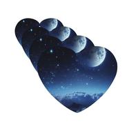 Ambientadores colgantes para coche, 4 unidades, con fragancia, tarjetas perfumadas, en forma de corazón, tabletas de aromaterapia, luna, estrellada, para el interior del coche, colgante de espejo