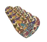 Ambientadores colgantes para coche, 4 unidades, con fragancia, tarjetas perfumadas, en forma de corazón, tabletas de aromaterapia, arte Romano, ambientador de coche para espejo interior de coche,