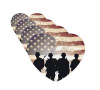 Ambientadores colgantes para coche, 4 unidades, con fragancia, tarjetas perfumadas en forma de corazón, tabletas de aromaterapia para coche, día de las fuerzas armadas, ambientador de coche con patrón