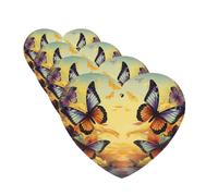 Ambientadores colgantes para coche, 4 unidades, con fragancia, tarjetas perfumadas en forma de corazón, tabletas de aromaterapia para coche, mariposas de vuelo, ambientador de coche para espejo