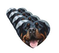 Ambientadores colgantes para coche, 4 unidades, con fragancia, tarjetas perfumadas en forma de corazón, tabletas de aromaterapia para coche, rottweiler, cabeza de lengua, ambientador de coche para