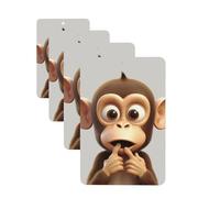 Ambientadores colgantes para coche, 4 unidades, tarjetas aromáticas, rectangulares, aromaterapia, tabletas, The Silent Monkey, ambientador de coche para el interior del coche, colgante de espejo