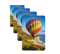 Ambientadores colgantes para coche, 4 unidades, tarjetas aromáticas, rectangulares, aromaterapia, tabletas de aromaterapia, globo de aire caliente, ambientador de coche para el interior del coche,