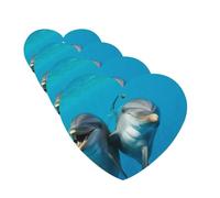 Ambientadores colgantes para coche, 4 unidades, tarjetas perfumadas con forma de corazón, tabletas de aromaterapia para coche, cara sonriente, delfines, ambientador de coche para espejo interior de