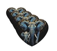 Ambientadores colgantes para coche, 4 unidades, tarjetas perfumadas con forma de corazón, tabletas de aromaterapia para coche, dos elefantes, ambientador de coche para espejo interior de coche,