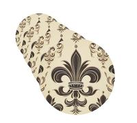 Ambientadores colgantes para coche, 4 unidades, tarjetas perfumadas de fragancia, forma redonda, tabletas de aromaterapia para coche, flor de lis y brazos de abrigo, ambientador de coche para interior