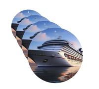 Ambientadores colgantes para coche, 4 unidades, tarjetas perfumadas de fragancia, forma redonda, tabletas de aromaterapia para coche, crucero, barcos, ambientador de coche para espejo interior de
