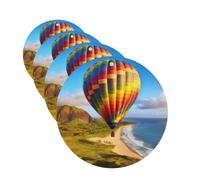 Ambientadores colgantes para coche, 4 unidades, tarjetas perfumadas, forma redonda, aromaterapia, tabletas de aromaterapia, globo de aire caliente, ambientador de coche para el interior del coche,