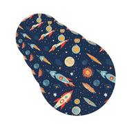 Ambientadores colgantes para coche, 4 unidades, tarjetas perfumadas, forma redonda, aromaterapia, tabletas, cohete en el espacio, ambientador de coche para espejo interior de coche, colgante de regalo