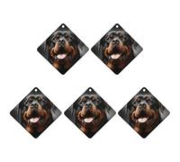 Ambientadores colgantes para coche, 5 unidades, tarjetas perfumadas para autos, arte de perro Rottweiler, ambientadores de coche, decoración interior, tarjetas perfumadas para espejo retrovisor