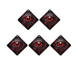 Ambientadores colgantes para coche, 5 unidades, tarjetas perfumadas para coche, diseño de ojo del infierno, decoración de interiores, tarjetas perfumadas para espejo retrovisor, accesorios para