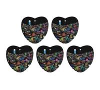 Ambientadores colgantes para coche, 5 unidades, tarjetas perfumadas para coche, ilustración de construcción de color, ambientadores de coche, decoración interior, tarjetas perfumadas para espejo