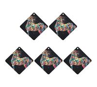 Ambientadores colgantes para coche, 5 unidades, tarjetas perfumadas para coches, caballos coloridos, ambientadores de coche, decoración interior, tarjetas perfumadas para espejo retrovisor, accesorios