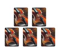 Ambientadores colgantes para coche, 5 unidades, tarjetas perfumadas para coches, elegantes ambientadores de violín, decoración interior de automóviles, tarjetas perfumadas para espejo retrovisor