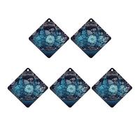 Ambientadores colgantes para coche, 5 unidades, tarjetas perfumadas para coches, flores en jarrón de cristal, ambientadores de coche, decoración interior, tarjetas perfumadas para espejo retrovisor