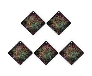 Ambientadores colgantes para coche, 5 unidades, tarjetas perfumadas para coches, fuegos artificiales de muchos colores, ambientadores de coche, decoración interior, tarjetas perfumadas para espejo