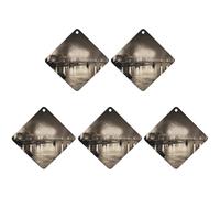 Ambientadores colgantes para coche, 5 unidades, tarjetas perfumadas para coches, fuegos artificiales sobre la ciudad, ambientadores de coche, decoración interior, tarjetas perfumadas para espejo