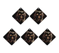 Ambientadores colgantes para coche, 5 unidades, tarjetas perfumadas para coches, gatos con expresión feroz, ambientadores de coche, decoración interior, tarjetas perfumadas para espejo retrovisor