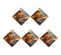 Ambientadores colgantes para coche, 5 unidades, tarjetas perfumadas para coches, hojas de otoño, ambientadores de coche, decoración interior, tarjetas perfumadas para espejo retrovisor, accesorios