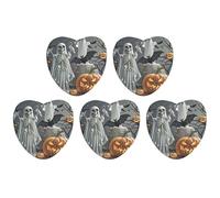 Ambientadores colgantes para coche, 5 unidades, tarjetas perfumadas para coches, lindo fantasma, calabaza, linterna, ambientadores de coche, decoración interior, tarjetas perfumadas para espejo