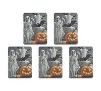 Ambientadores colgantes para coche, 5 unidades, tarjetas perfumadas para coches, lindo fantasma, calabaza, linterna, ambientadores de coche, decoración interior, tarjetas perfumadas para espejo