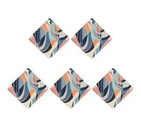 Ambientadores colgantes para coche, 5 unidades, tarjetas perfumadas para coches, modernismo geométrico, ambientadores de coche, decoración interior, tarjetas perfumadas para espejo retrovisor